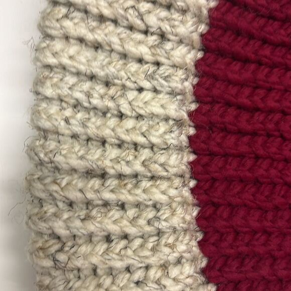 Homemade Wool and Acrylic Knitted Cranberry and Wheat Winter Hat- Infant/XSmall - Picture 8 of 8